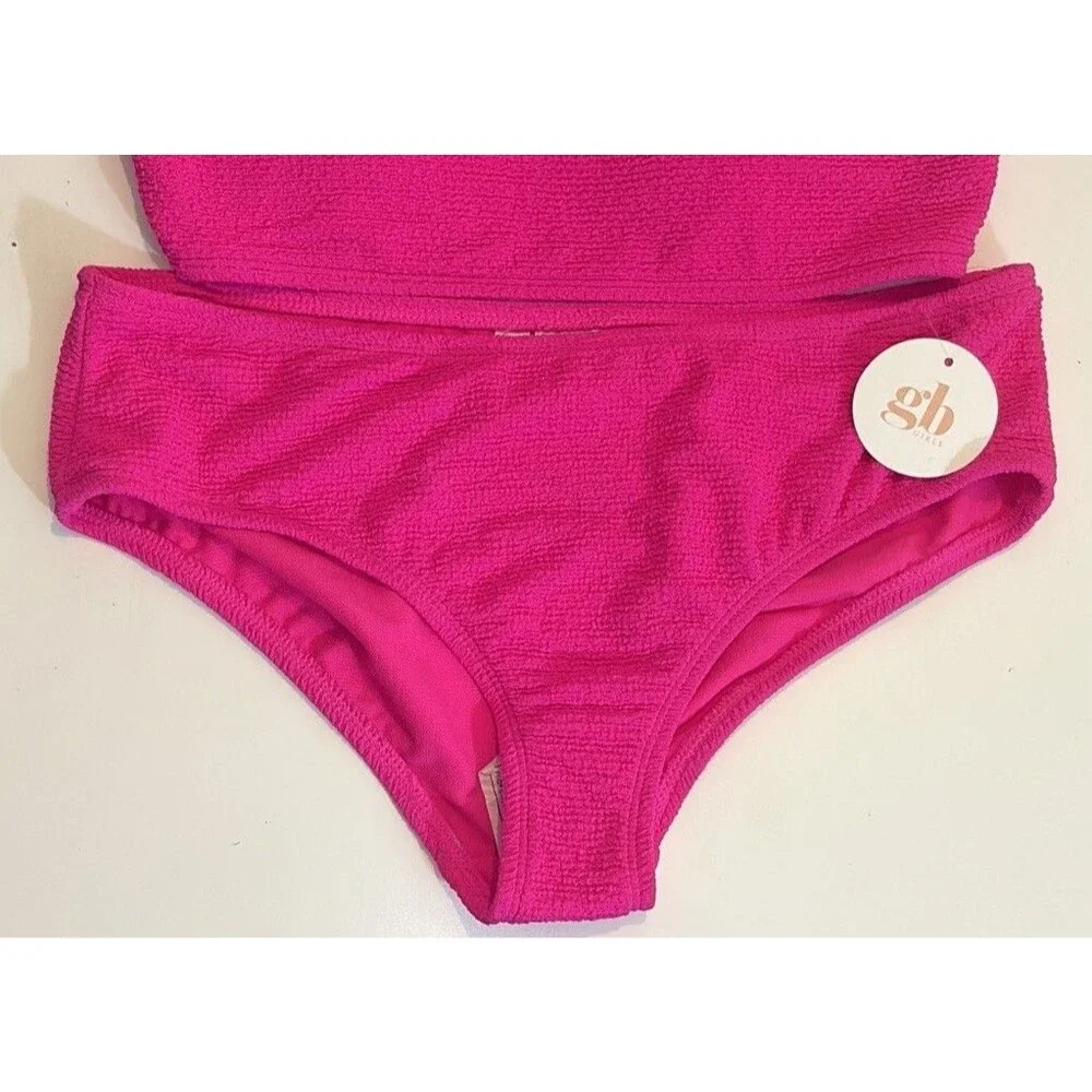 GB Gianni bini Girls Sz 16 2 Piece Bikini Brightest Berry Scrunchie Strap Swim